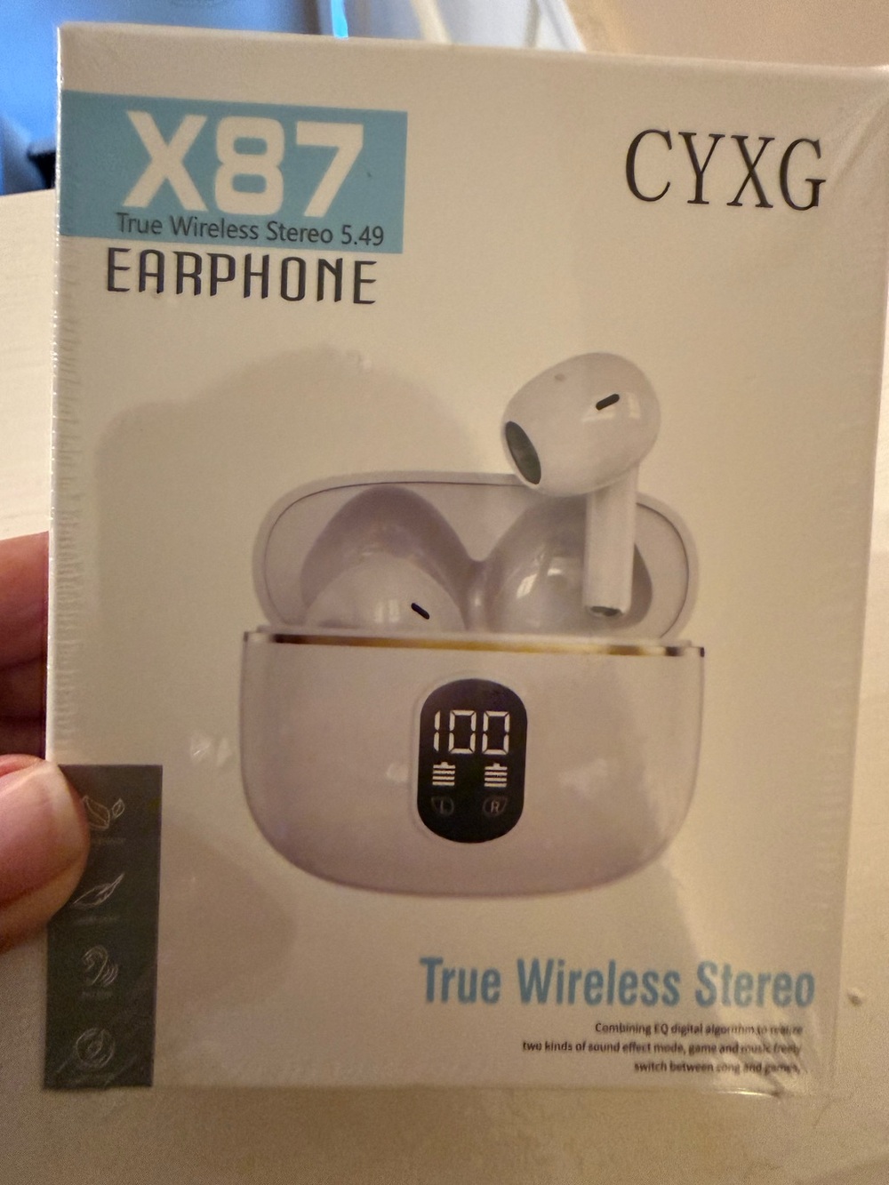 X87 True Wireless Stereo Earphones - White